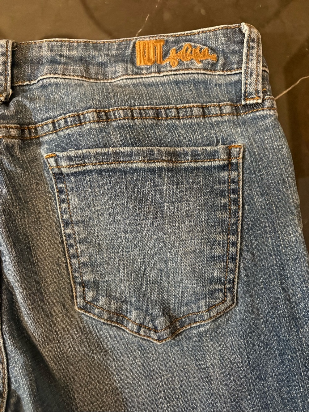 Kut from the Kloth Cameron Straight Leg Crop Jeans Blue Wash, Cuffed Women’s 6 - Picture 15 of 15